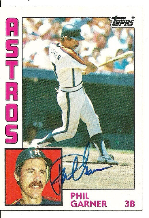PHIL GARNER HOUSTON ASTROS SIGNED AUTOGRAPHED 1984 TOPPS CARD #752 W/COA