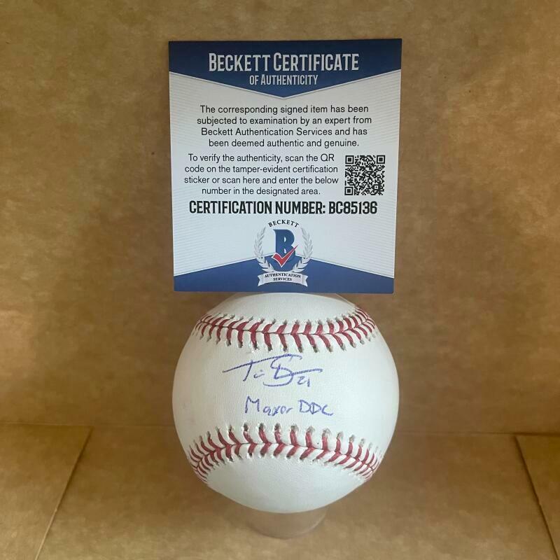 TRAVIS SHAW BOSTON RED SOX MAYOR DDC SIGNED AUTO M.L. BASEBALL BAS BC85136