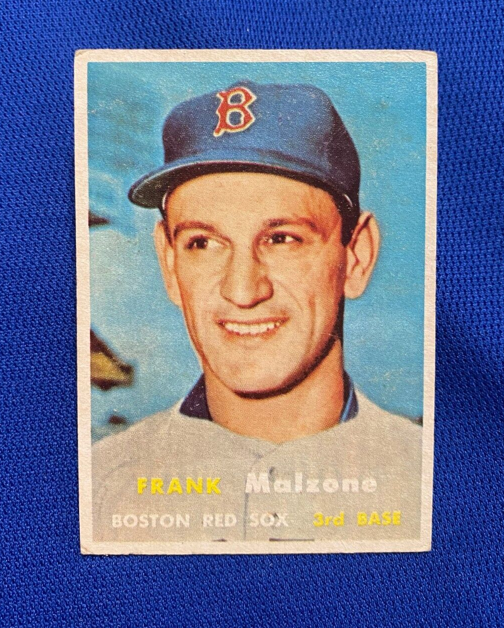 1957 TOPPS FRANK MALZONE BOSTON RED SOX #355 CARD VINTAGE SET-BREAK