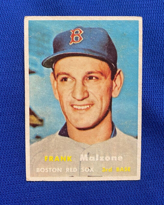 1957 TOPPS FRANK MALZONE BOSTON RED SOX #355 CARD VINTAGE SET-BREAK