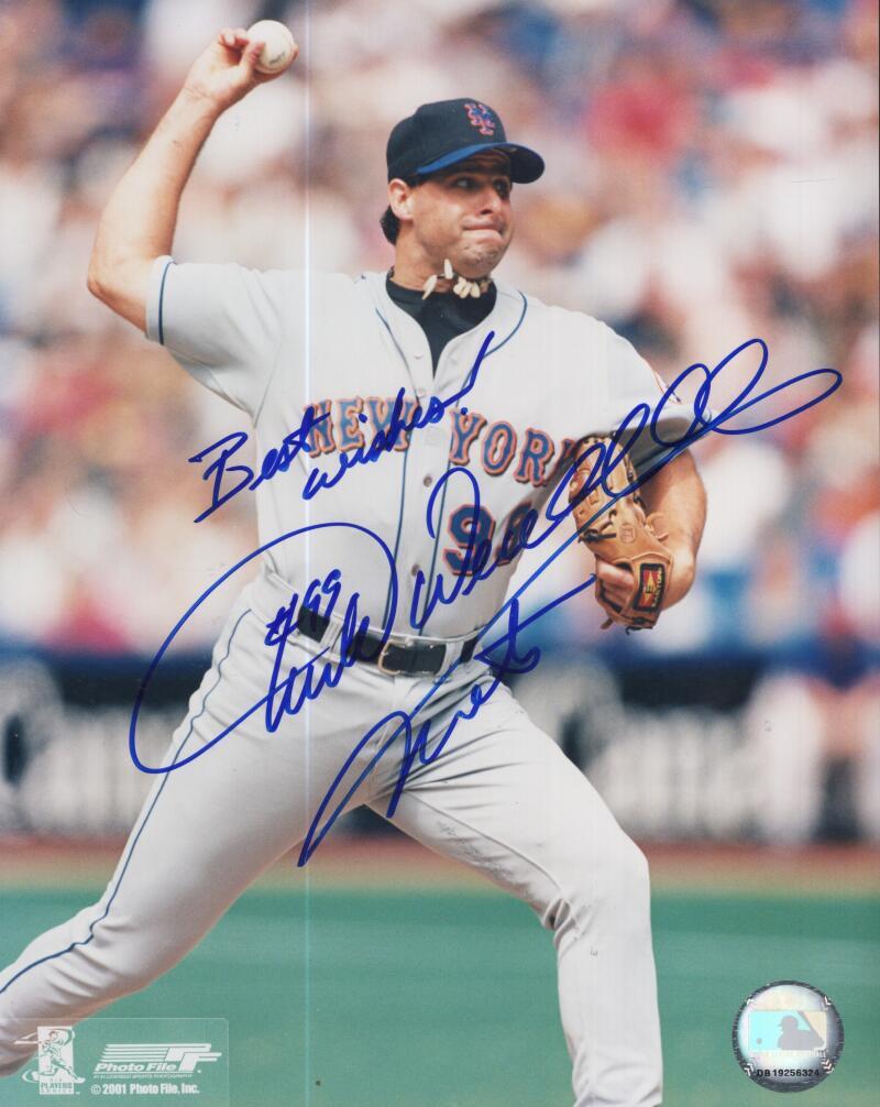 TURK WENDELL METS "BEST WISHES" SIGNED AUTOGRAPHED 8X10 PHOTO W/ COA