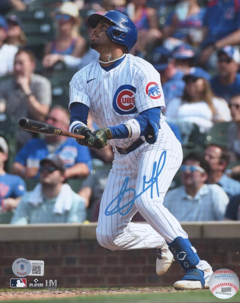 CHRISTOPHER MOREL CUBS SIGNED AUTOGRAPHED 8X10 PHOTO BECKETT WX50131
