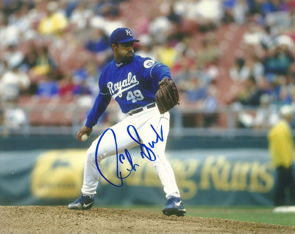 RICKY BONES KANSAS CITY ROYALS SIGNED AUTOGRAPHED 8x10 PHOTO W/COA HORIZONTAL