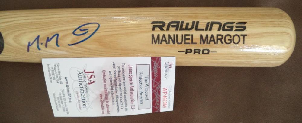 MAUEL MARGOT SD PADRES SIGNED AUTO BLONDE ENGRAVED RAWLINGS BAT JSA WP462359
