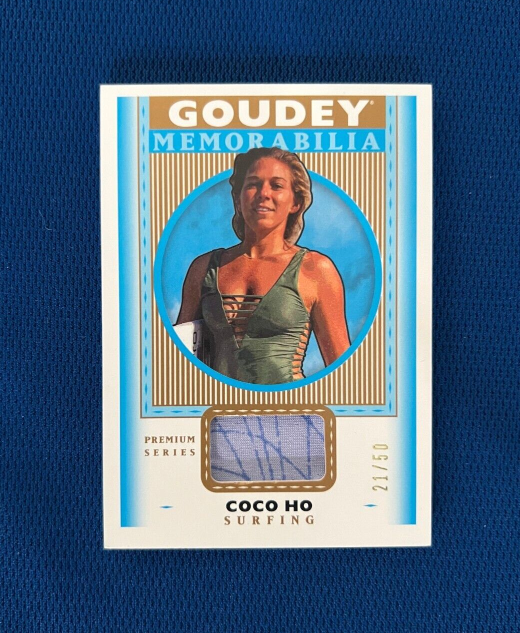 2019 UPPER DECK GOODWIN COCO HO SURFING MEMORABILIA CARD /50 #GM-CH
