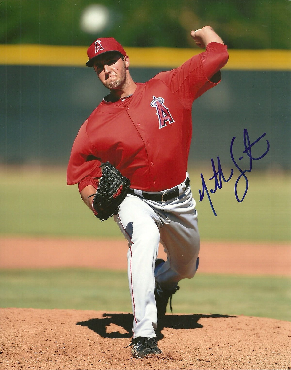 NATE SMITH ANAHEIM ANGELS SIGNED AUTO 8x10 PHOTO W/COA