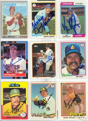 DENNIS LEONARD KANSAS CITY ROYALS 78 TOPPS SIGNED CARD