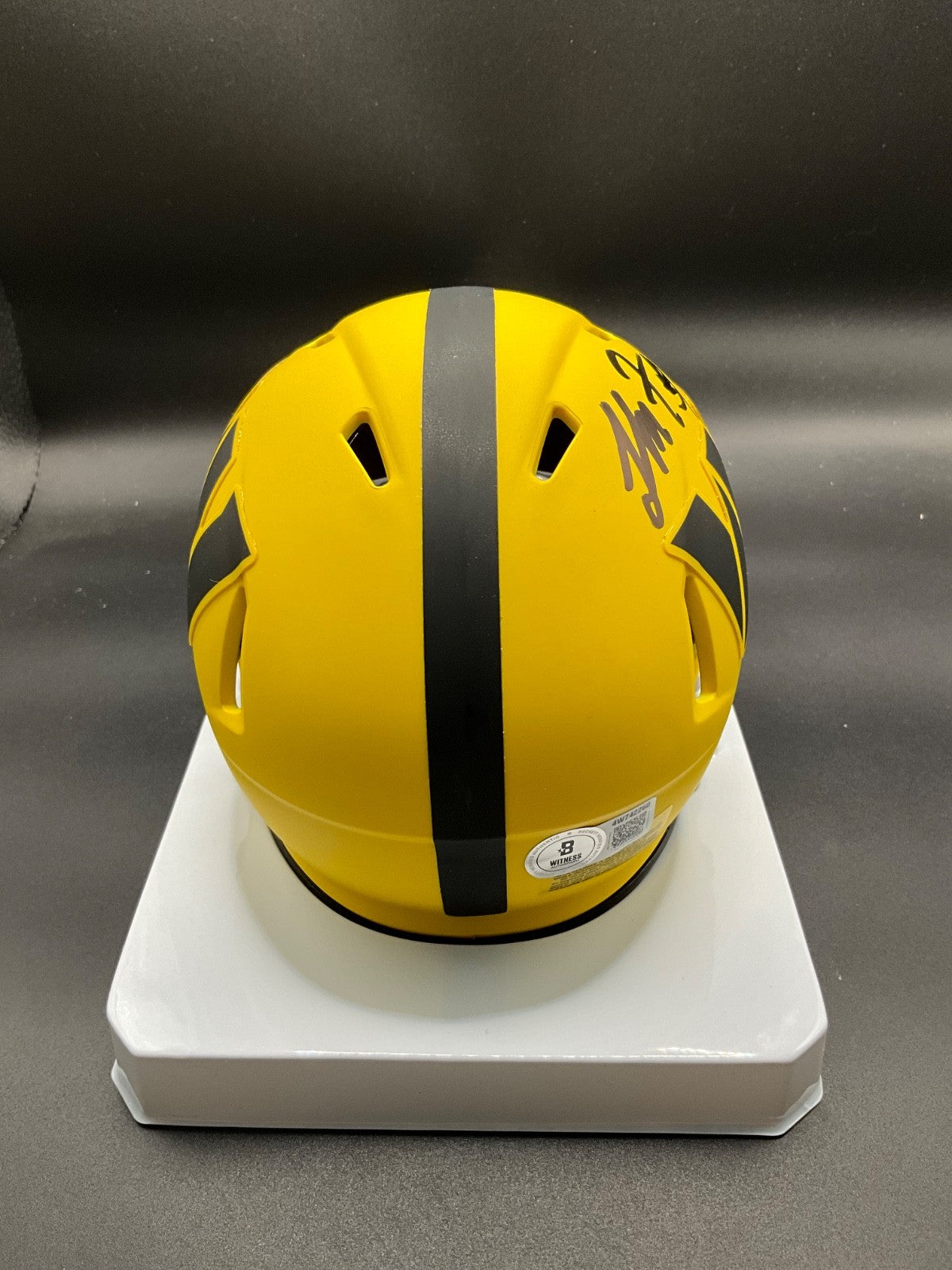 London Fletcher signed Washington Riddell Rave Mini Helmet Beckett Auto