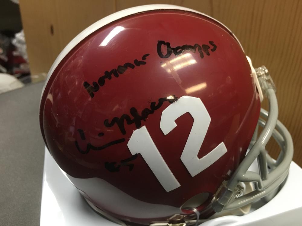 CHRIS BLACK  NATIONAL CHAMPS ALABAMA UNIVERSITY SIGNED AUTOGRAPHED RIDDELL MINI 