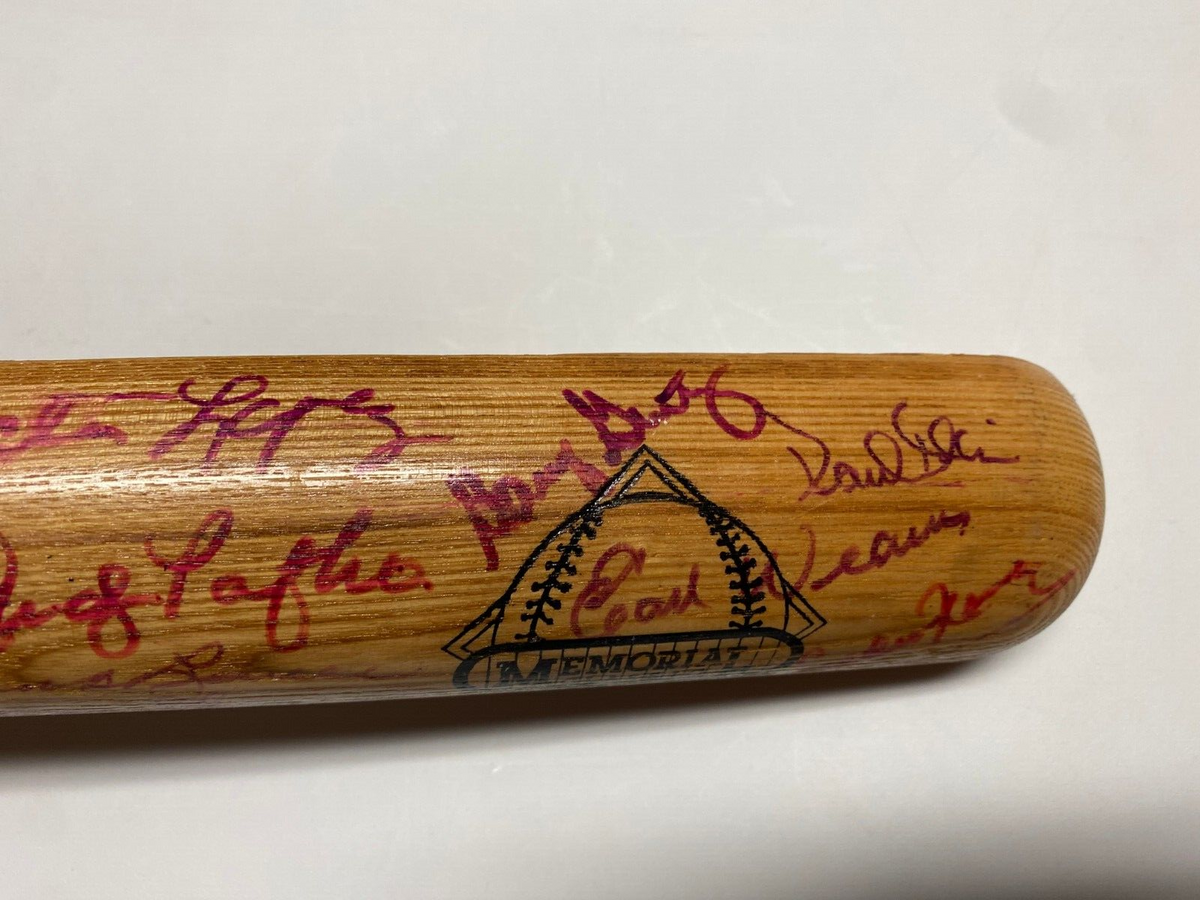 MLB GREATS MULTI SIGNED AUTOGRAPH LV SLUGGER MEMORIAL CLASSICS SPLIT BAT COA !!