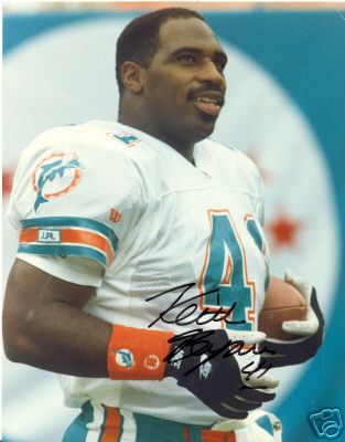KEITH BYARS MIAMI DOLPHINS  SIGNED 8X10