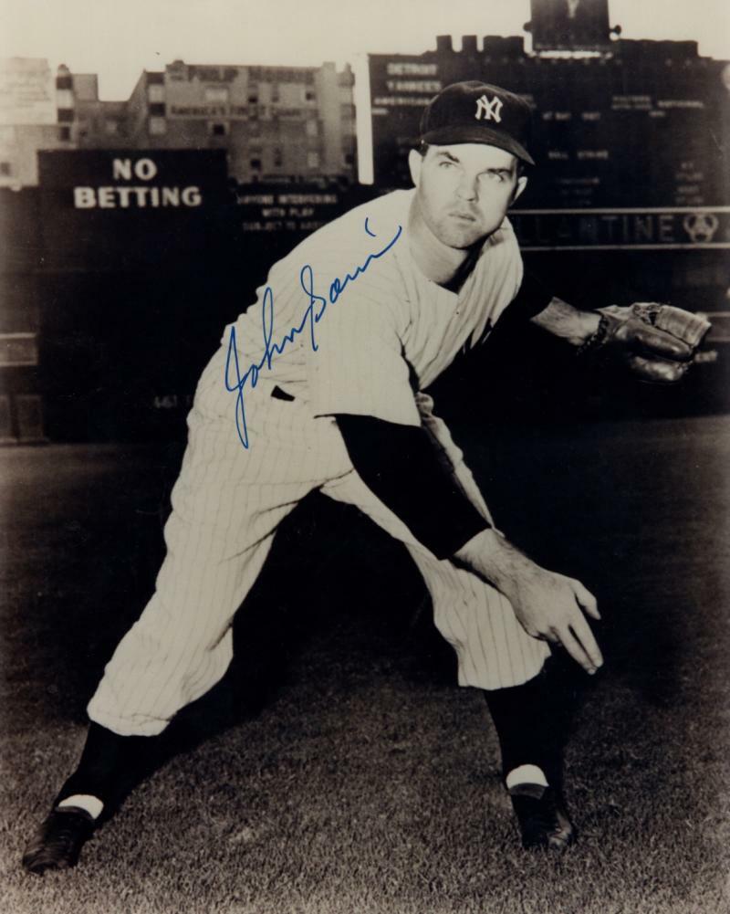 JOHNNY SAIN NEW YORK YANKEES  SIGNED AUTOGRAPHED 8X10  PHOTO W/ COA
