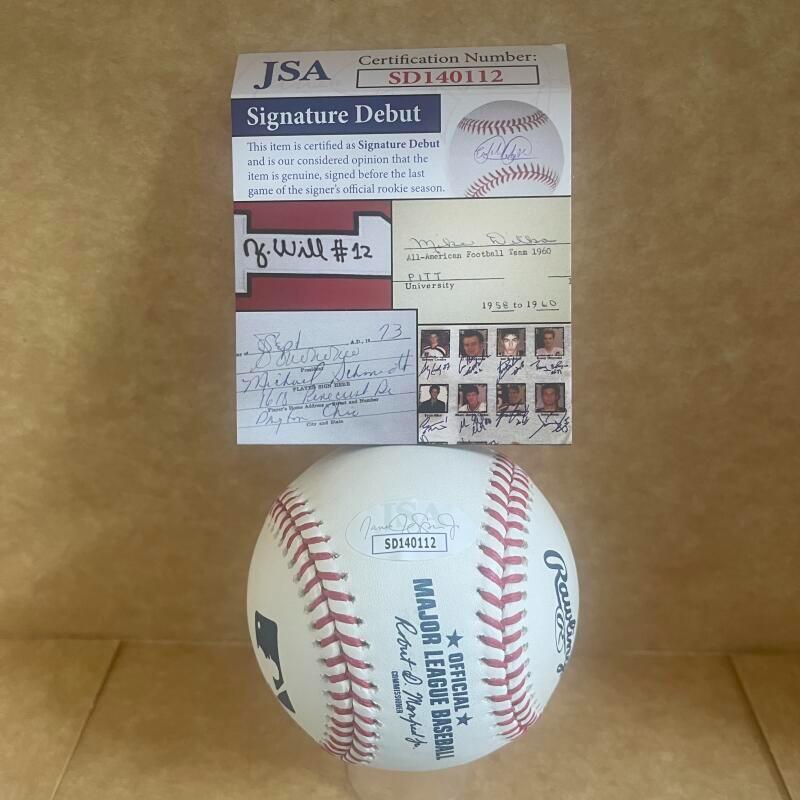 JOSE TORRES REDS SIGNATURE DEBUT SIGNED AUTO M.L. BASEBALL JSA SD140112