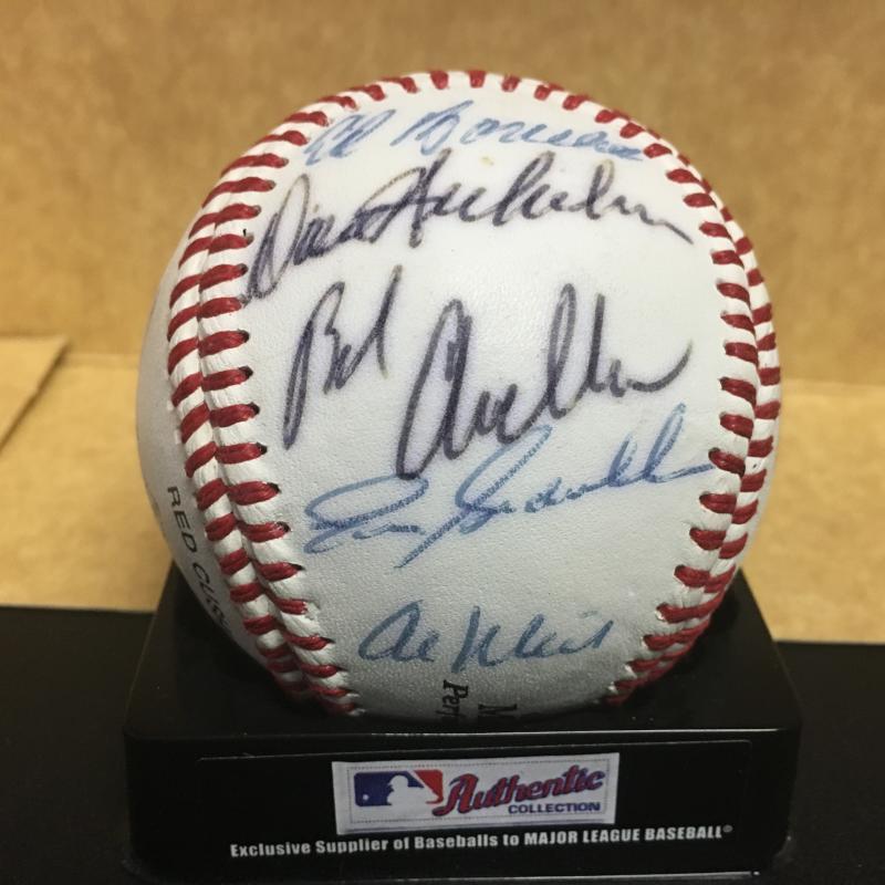 CHICAGO CUBS/BEARS STARS SIGNED BASEBALL GALE SAYERS ETC SIGNED BASEBALL W/COA