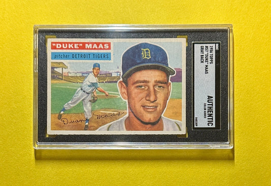 1956 TOPPS "DUKE" MASS #57 SGC AUTHENTIC TIGERS COLOR ADDED