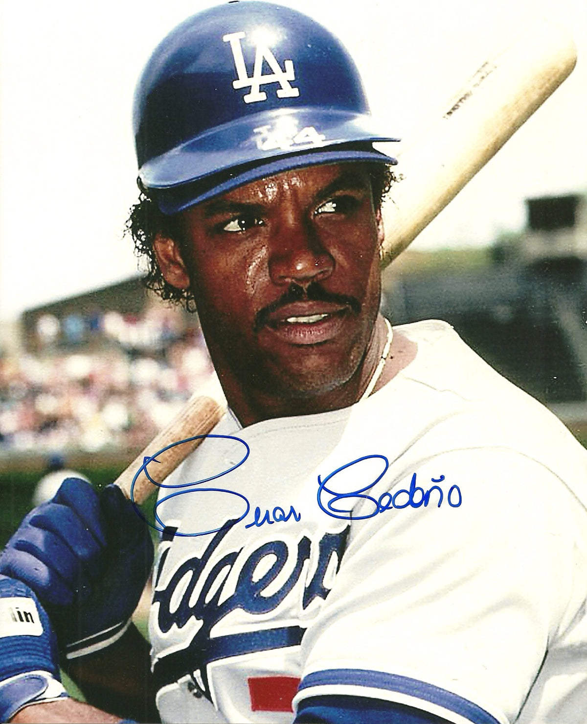 CESAR CEDENO LOS ANGELES DODGERS SIGNED AUTO 8x10 PHOTO W/COA