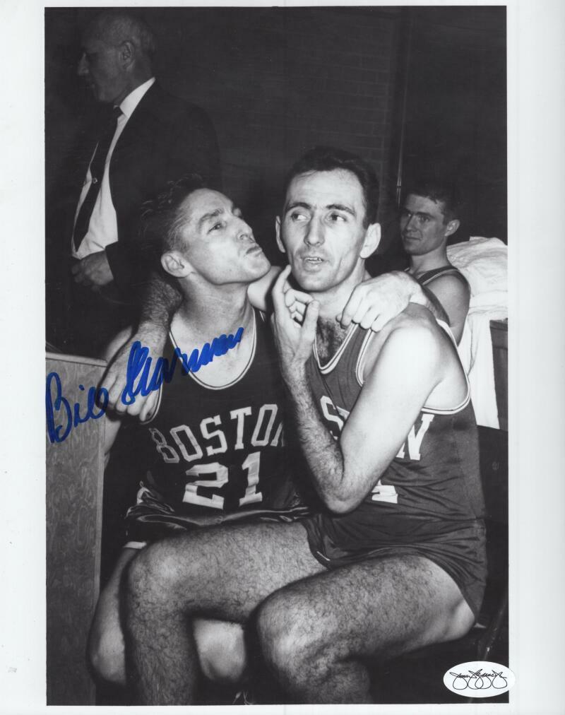 BILL SHARMAN  BOSTON CELTICS SIGNED AUTOGRAPHED 8X10 PHOTO JSA SOA
