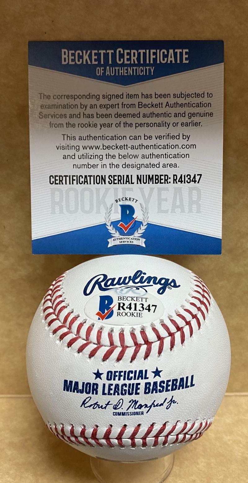 THOMAS SZAPUCKI NEW YORK METS ROOKIE YEAR SIGNED M.L. BASEBALL BECKETT R41347