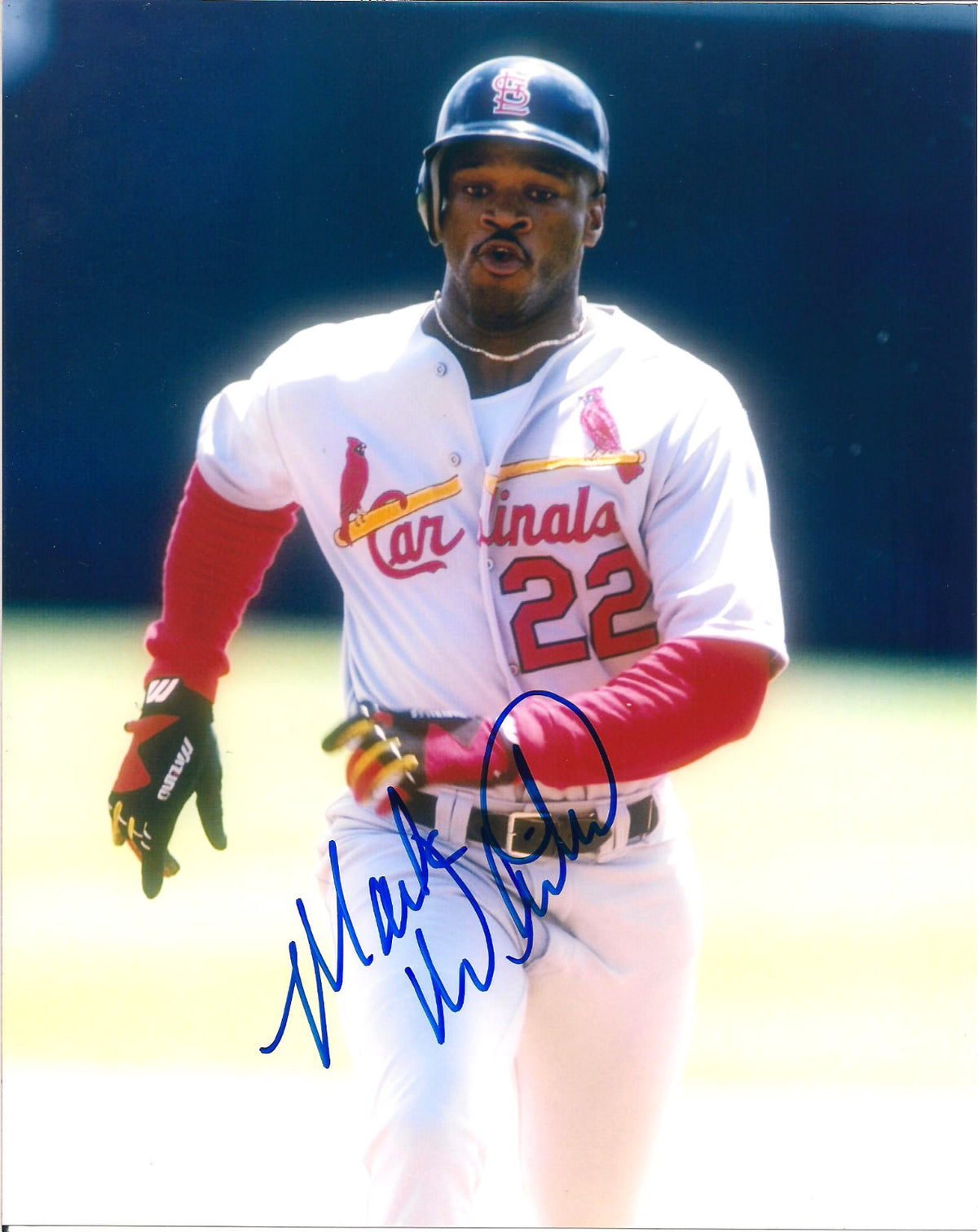 MARK WHITEN ST LOUIS CARDINALS SIGNED AUTOGRAPHED 8X10 PHOTO W/COA
