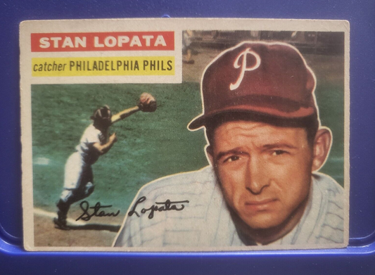 1956 TOPPS STAN LOPATA PHILADELPHIA PHILLIES #183 CARD VINTAGE