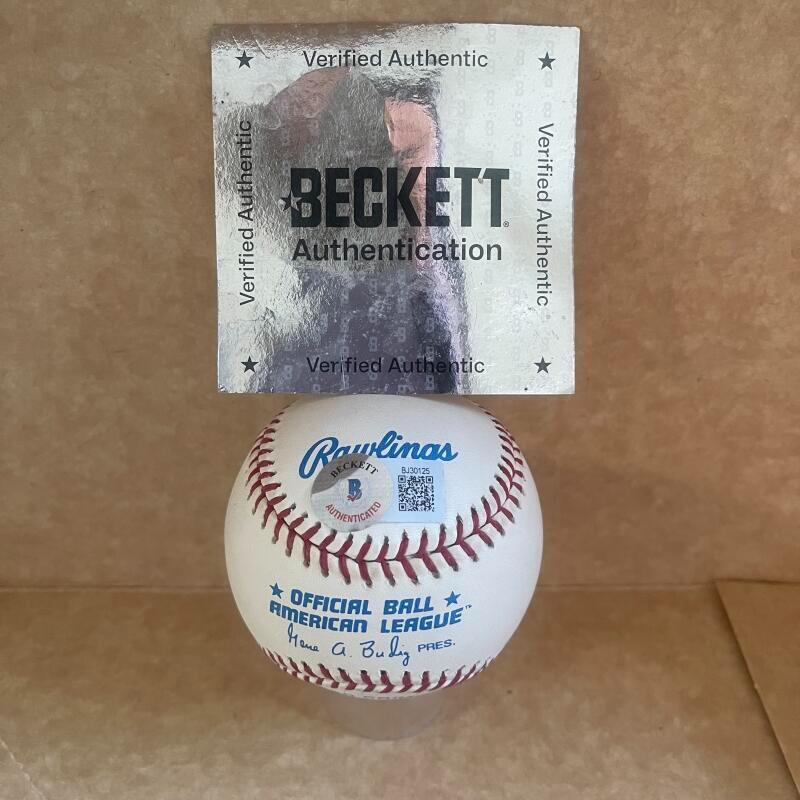 DON SUTTON HOF 98 BREWERS/ANGELS SIGNED AUTOGRAPHED A.L. BASEBALL BECKETT AUTH