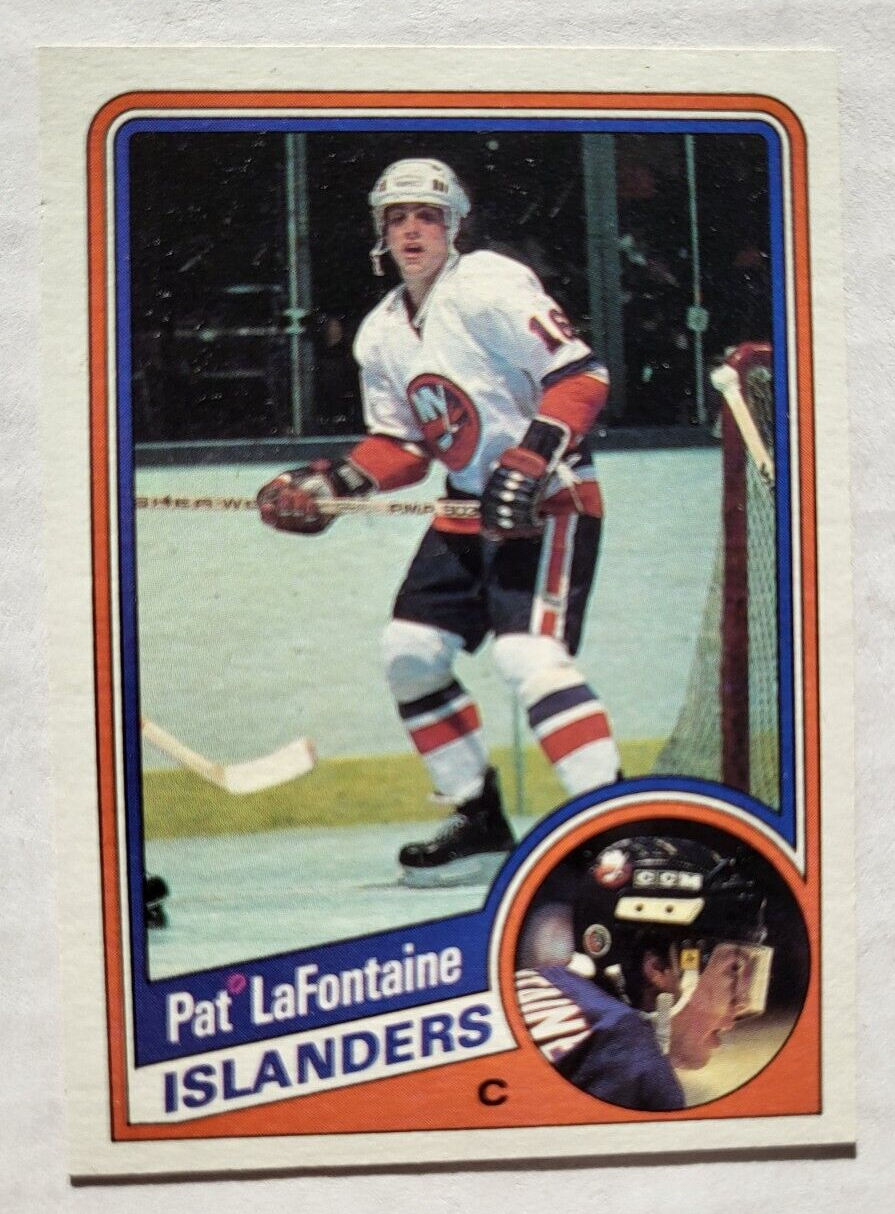 1984 TOPPS PAT LAFONTAINE ISLANDERS ROOKIE RC #96 HOCKEY CARD VINTAGE *