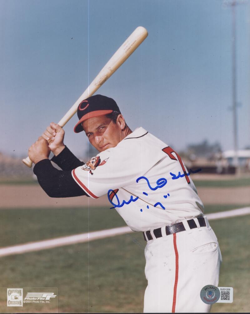 AL ROSEN INDIANS SIGNED AUTOGRAPHED 8X10 PHOTO BECKETT BJ031209