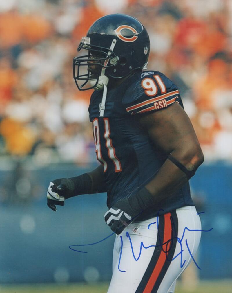 TOMMIE HARRIS  CHICAGO BEARS  SIGNED AUTOGRAPHED 8X10 PHOTO W/ COA
