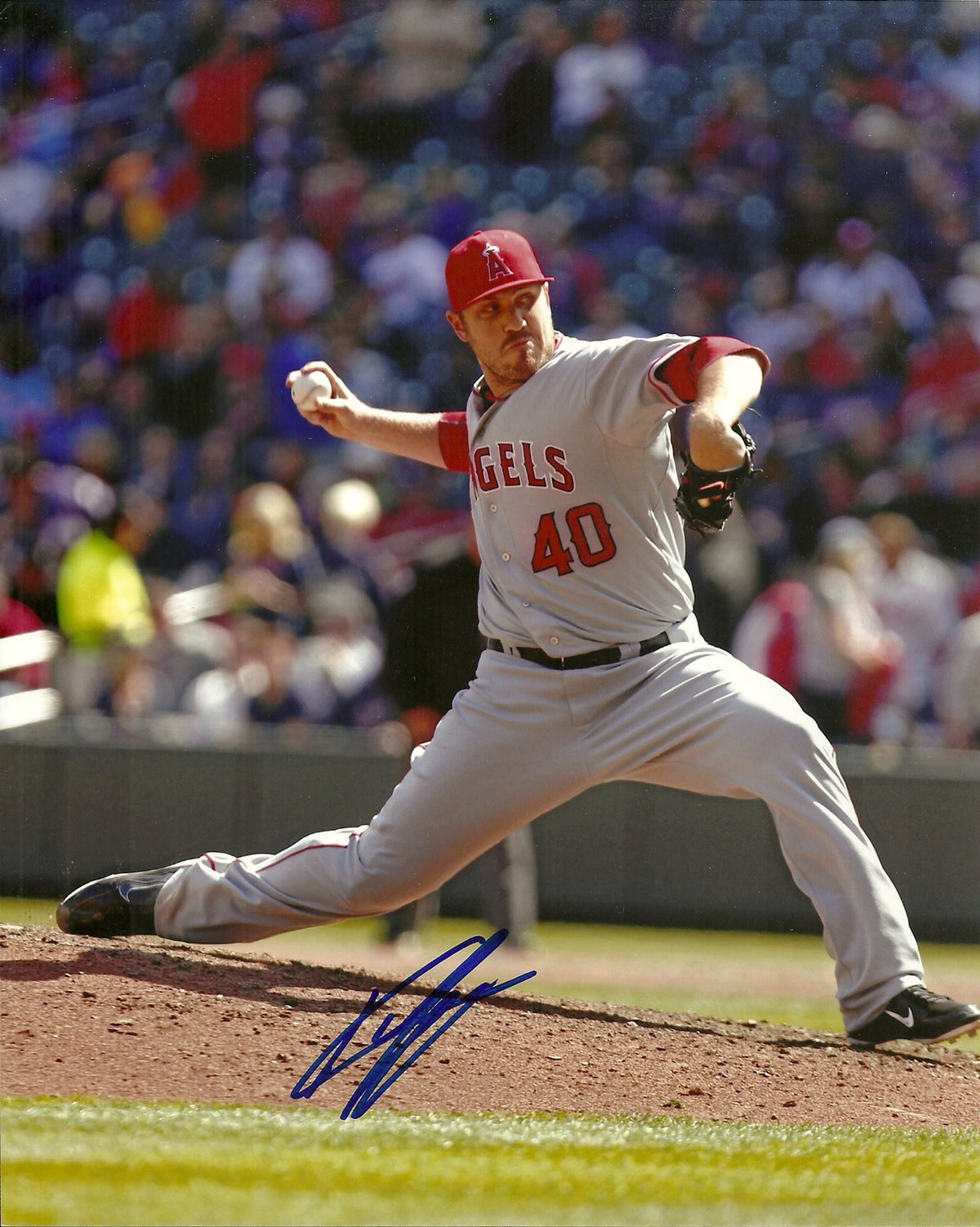 KEVIN JEPSEN ANAHEIM ANGELS SIGNED AUTO 8x10 PHOTO W/COA ACTION