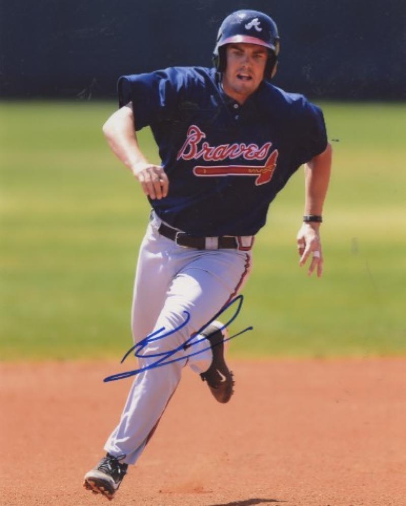 BRAEDEN SCHLEHUBER ATLANTA BRAVES SIGNED 8X10 PHOTO W/COA RUNNING