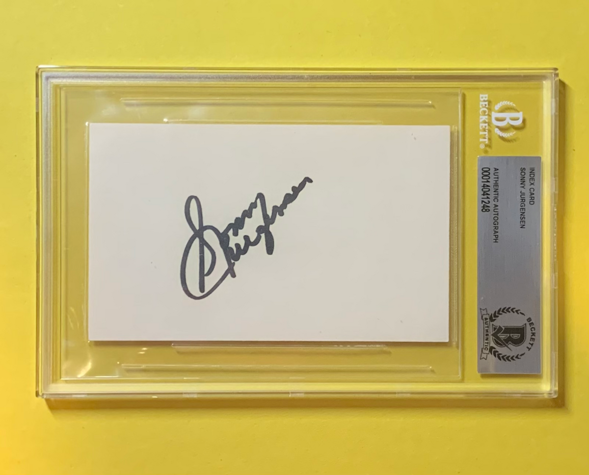 SONNY JURGENSON REDSKINS QB SIGNED AUTHENTIC INDEX BECKETT
