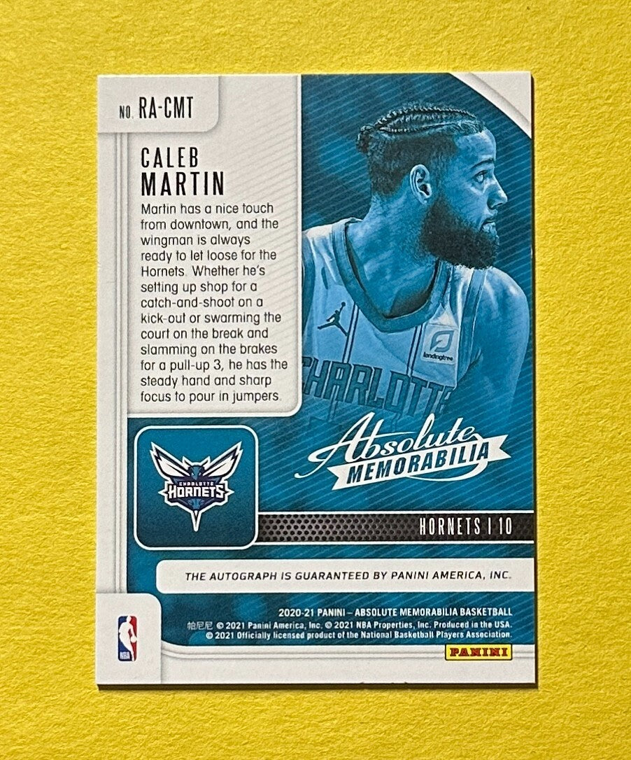 2020-21 PANINI ABSOLUTE CALEB MARTIN ROOKIE AUTO #RA-CMT HEAT