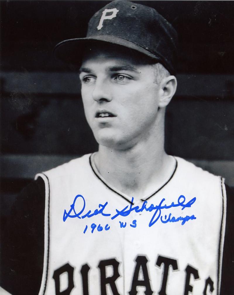 DICK SCHOFIELD 1960 WS CHAMPS SIGNED AUTOGRAPHED 8X10 PHOTO W/COA