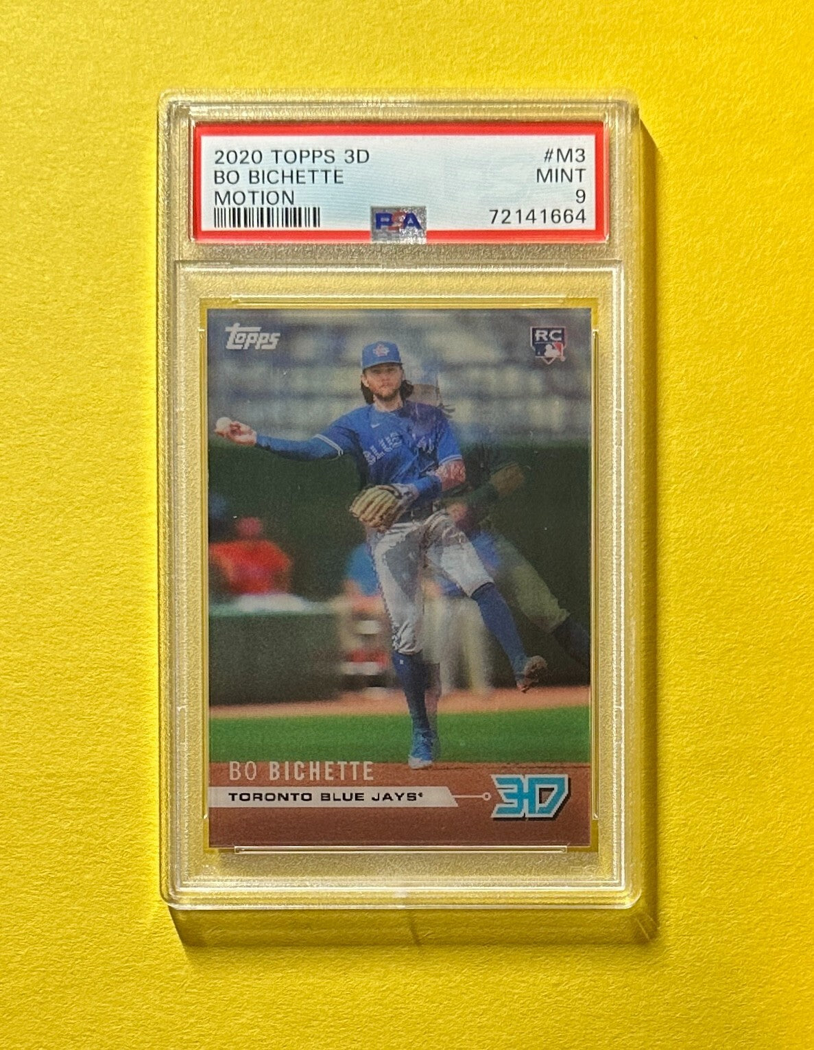 2020 TOPPS 3D BO BICHETTE MOTION #M3 PSA MINT 9 BLUE JAYS ROOKIE CARD