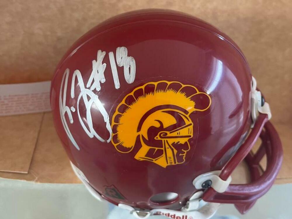 R.J. SOWARD USC TROJANS SIGNED AUTOGRAPHED MINI HELMET W/ COA
