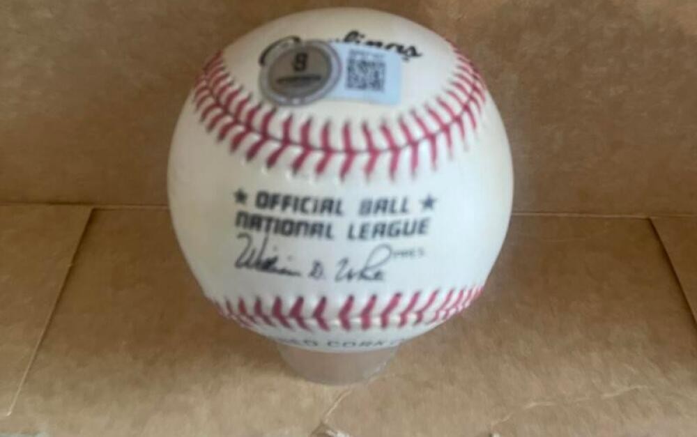 STEVE CARLTON PHILLIES/CARDINALS SIGNED AUTOGRAPHED N.L. BASEBALL BECKETT AUTH 