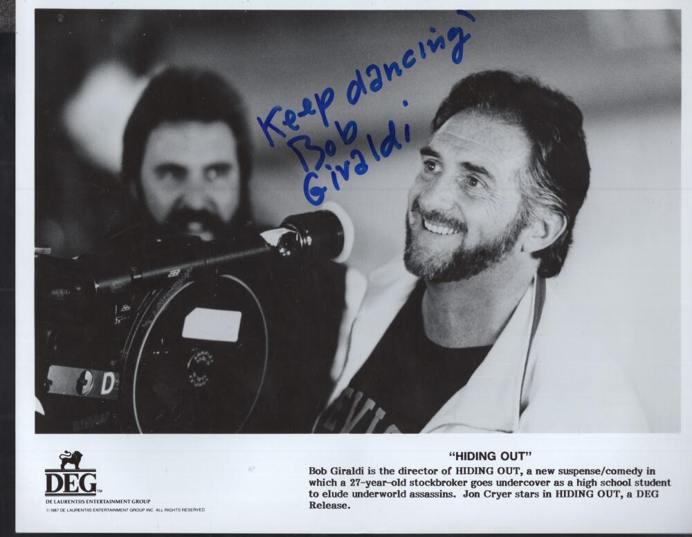 BOB GIRALDI "HIDING OUT"  SIGNED AUTOGRAPHED 8X10 PHOTO W/ COA