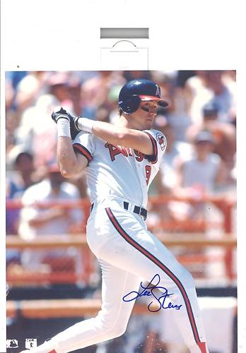 LEE STEVENS  CALIFORNIA  ANGELS   SIGNED 8X10
