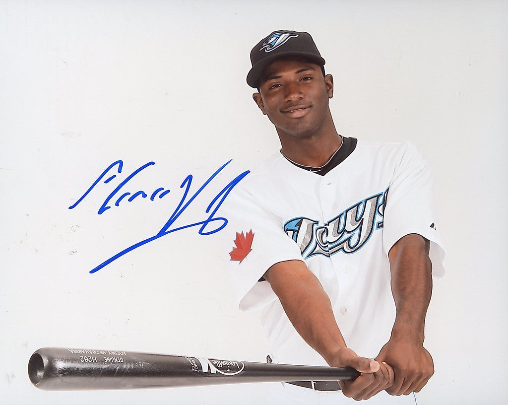 ADEINY  HECHAVARRIA   TORONTO  BLUE  JAYS  SIGNED 8X10