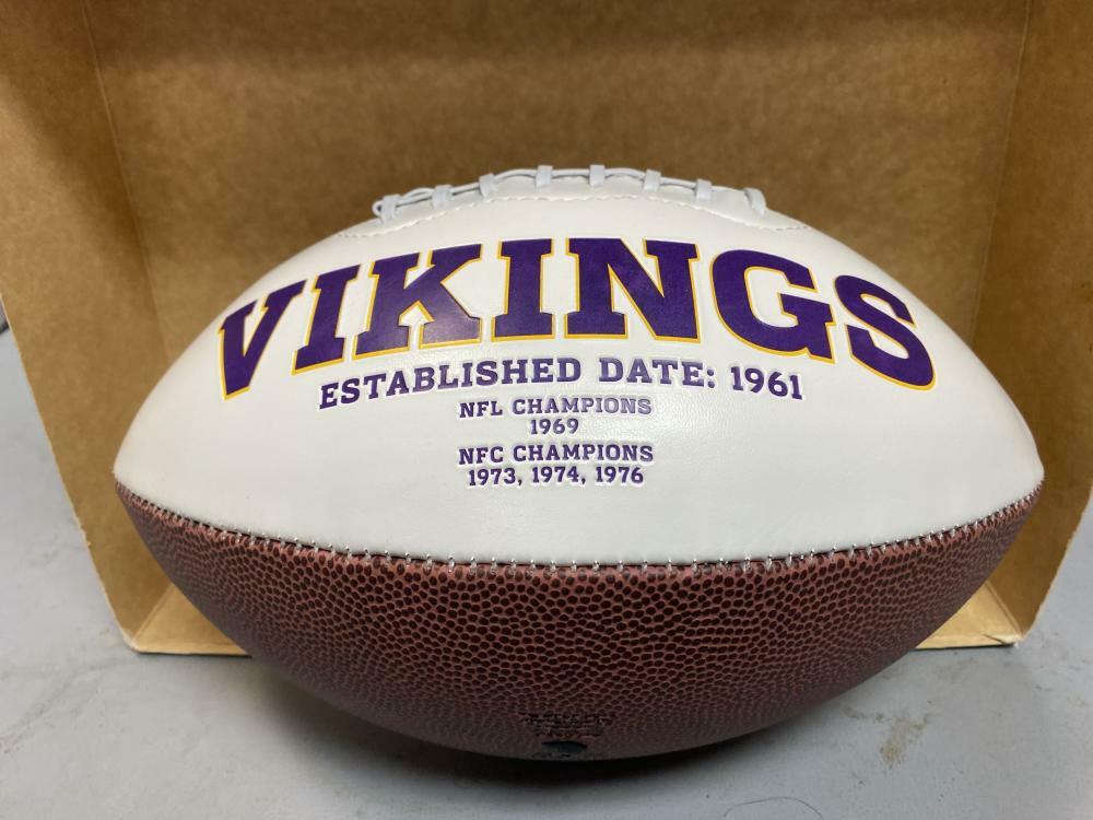 JARIUS WRIGHT MINNESOTA VIKINGS #17 SIGNED AUTOGRAPHED LOGO FOOTBALL