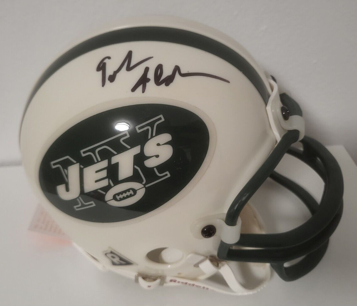 JOHN ABRAHAM NEW YORK JETS SIGNED AUTOGRAPHED AUTO RIDDELL MINI HELMET W/COA