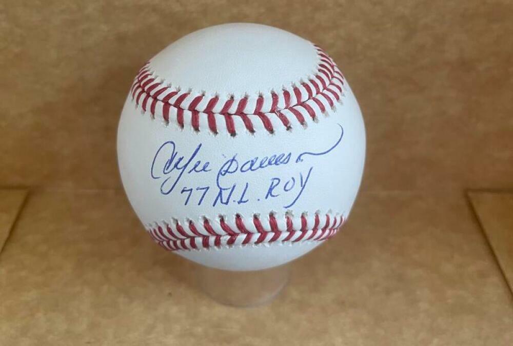 ANDRE DAWSON EXPOS 77 N.L. ROY SIGNED AUTOGRAPHED M.L. BASEBALL BAS WITNESSED