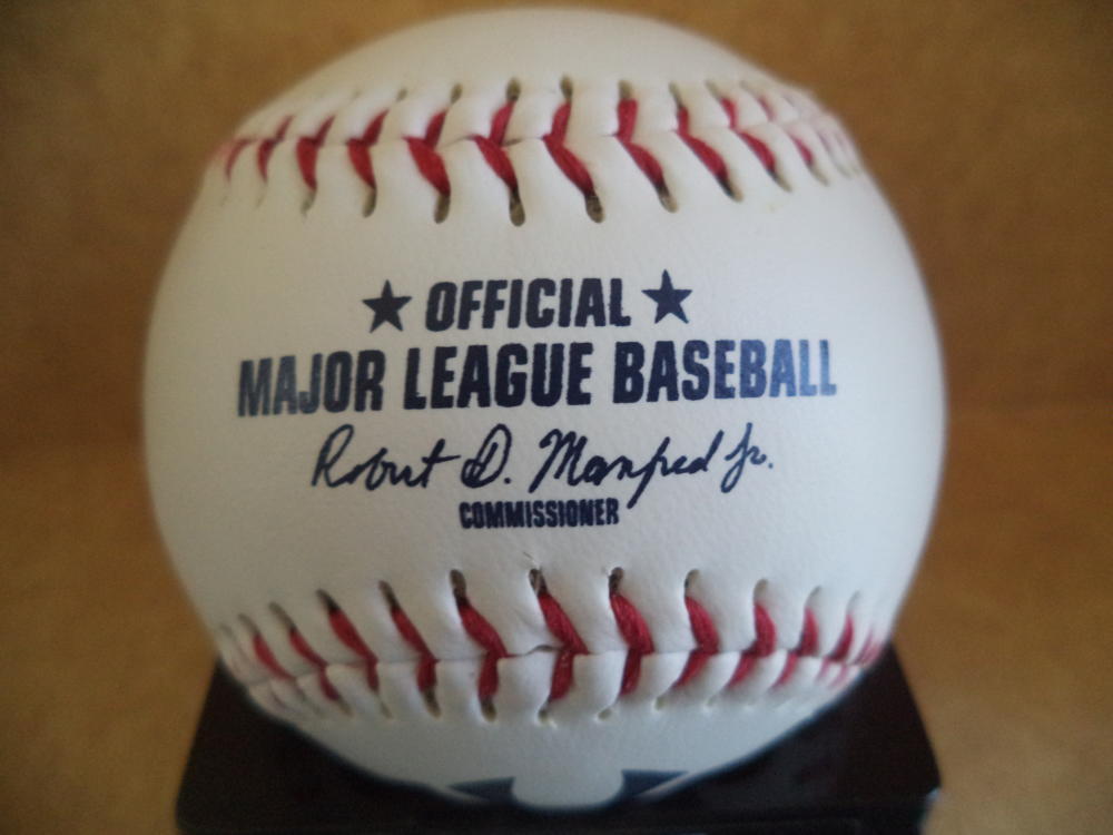 JORGE MATEO NEW YORK YANKEES SIGNED AUTOGRAPHED LOGO BASEBALL W/COA B
