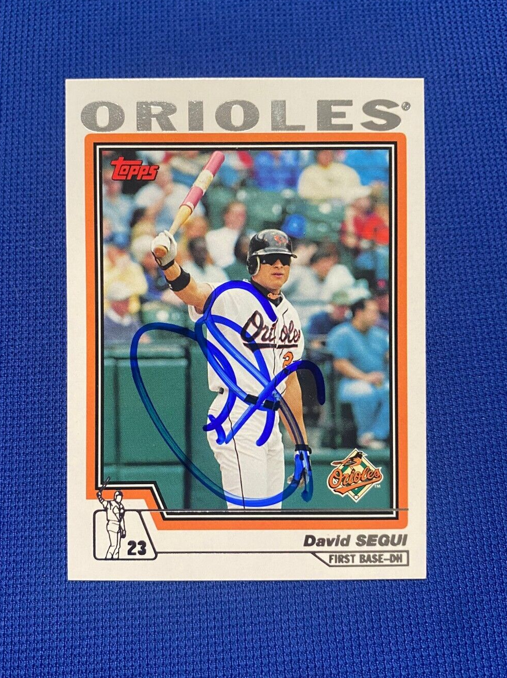 2003 TOPPS DAVID SEGUI BALTIMORE ORIOLES SIGNED AUTOGRAPHED CARD #16 W/COA