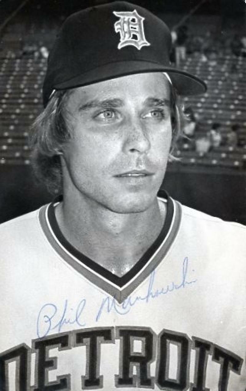 PHIL MANKOWSKI DETROIT TIGERS SIGNED 4X6 POSTCARD W/ COA