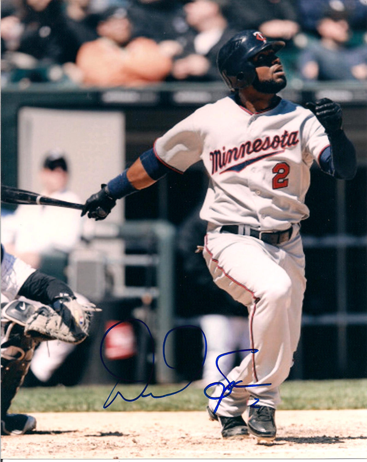 DENARD SPAN MINNESOTA TWINS AUTOGRAPHED SIGNED 8X10 PHOTO W/COA