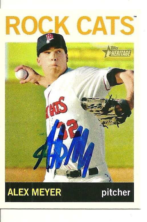 ALEX MEYER MINNESOTA TWINS SIGNED AUTO 2013 TOPPS CARD #197 W/COA