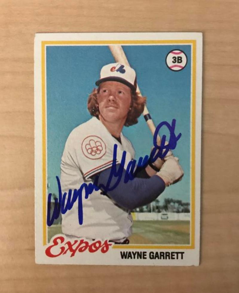 WAYNE GARRETT MONTREAL EXPOS SIGNED AUTOGRAPHED 1978 TOPPS CARD #679 W/COA 