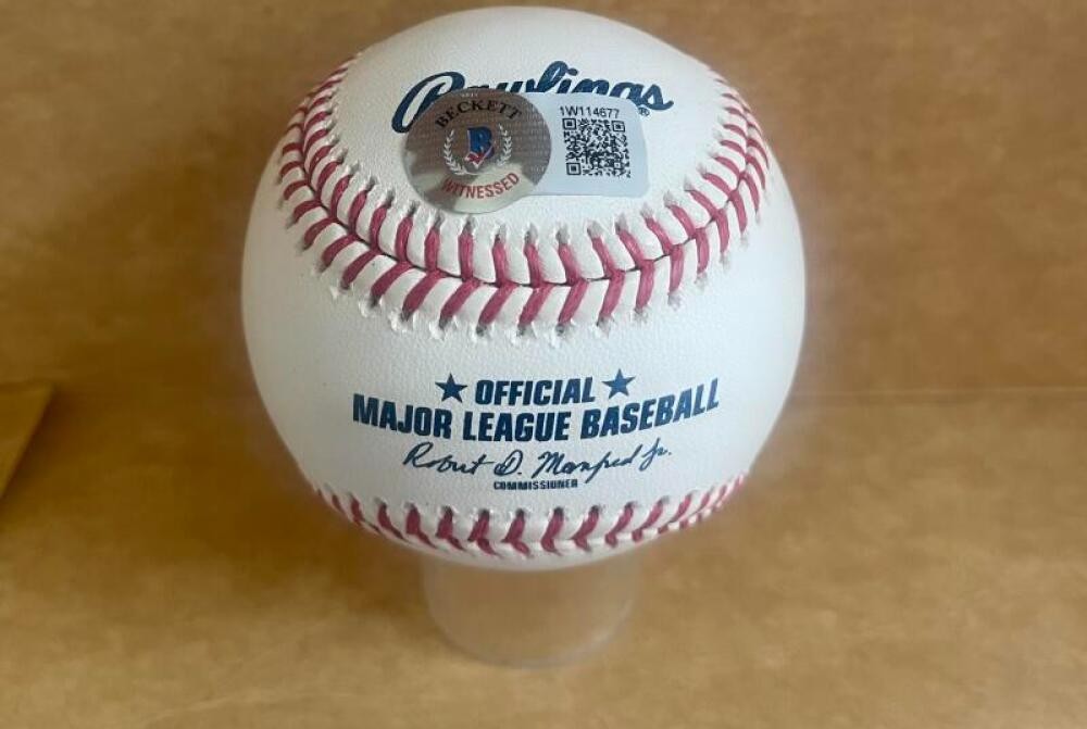LUISANGEL ACUNA METS SIGNED AUTOGRAPHED M.L. BASEBALL BECKETT AUTH