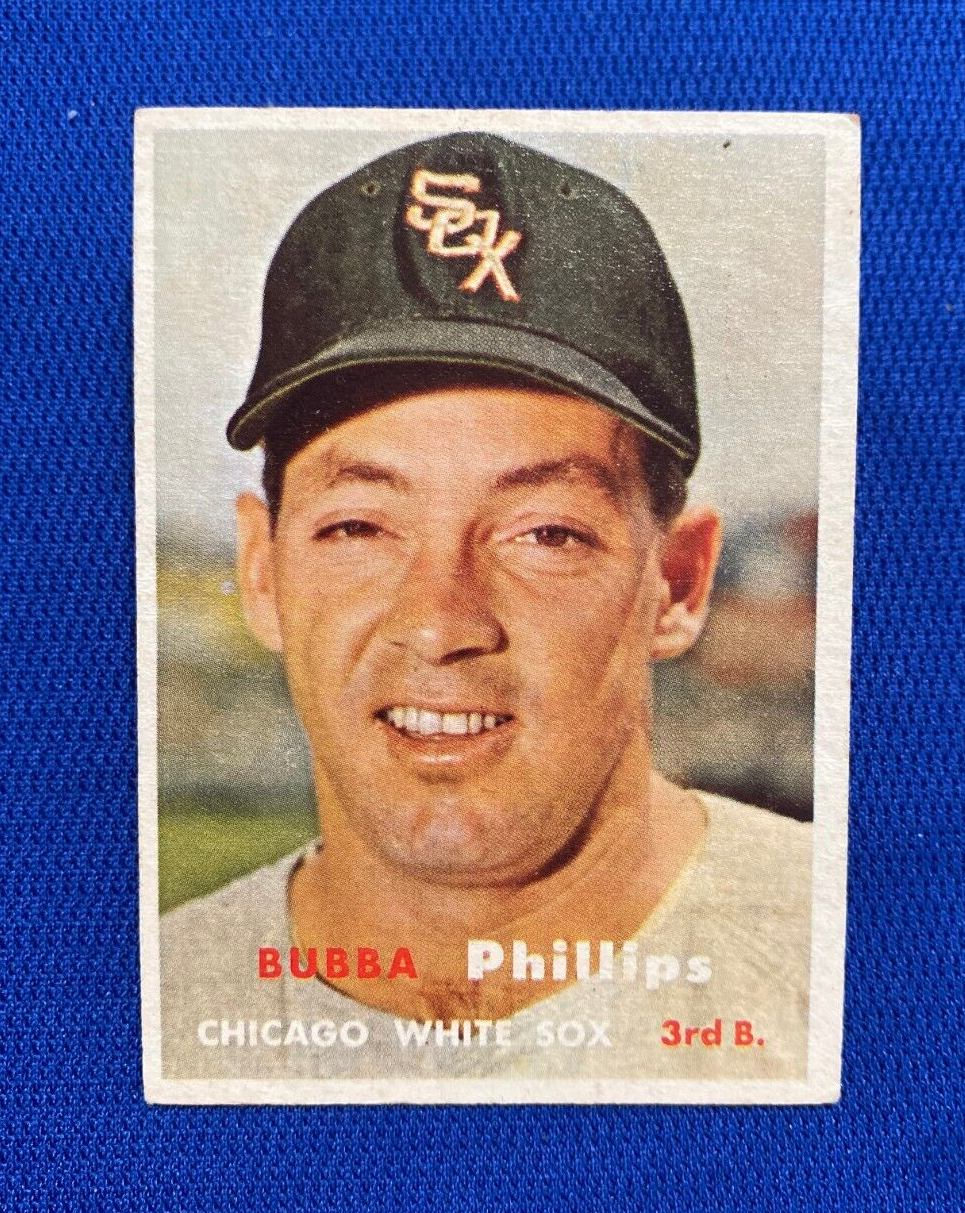1957 TOPPS BUBBA PHILLIPS CHICAGO WHITE SOX #395 CARD VINTAGE SET-BREAK